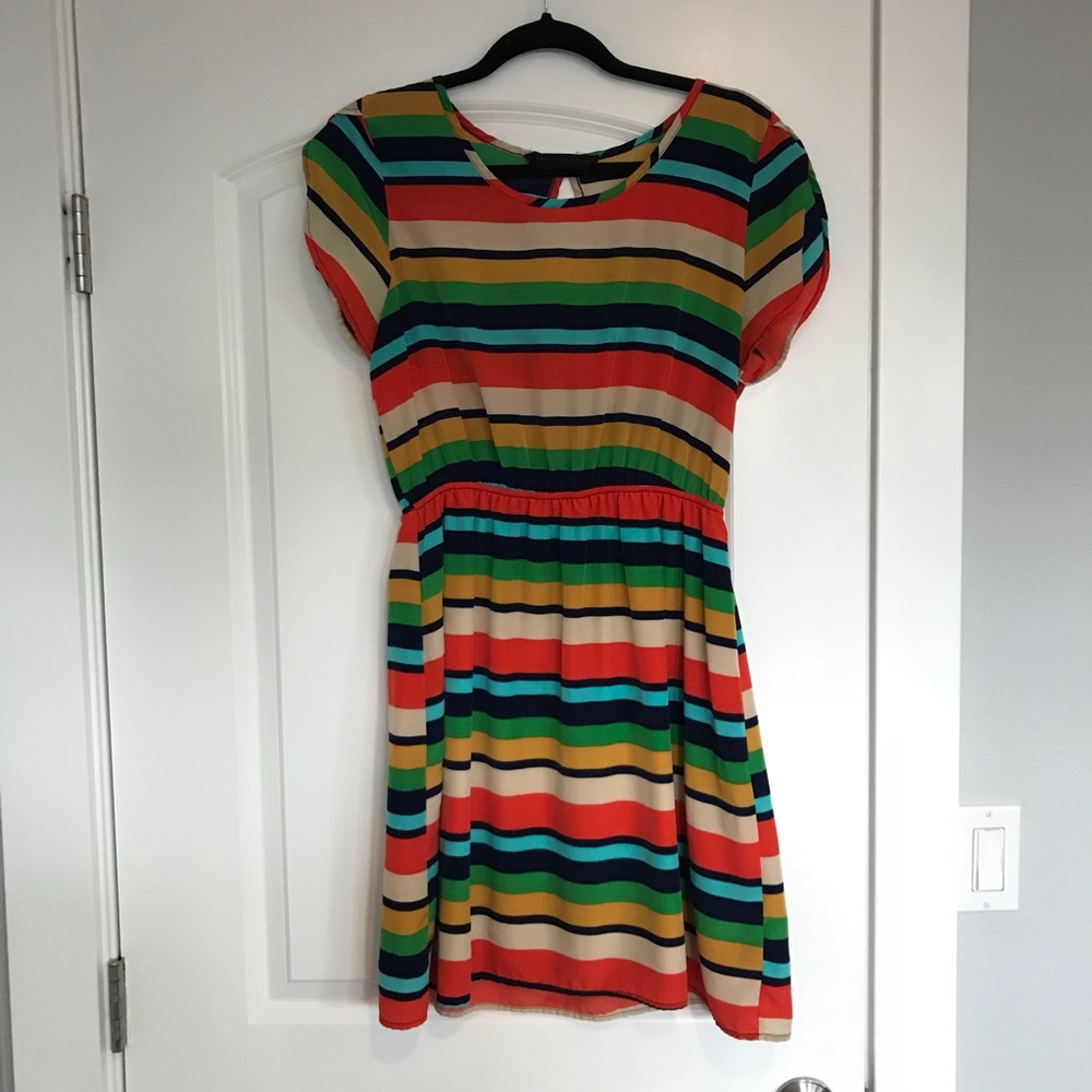 ModCloth • Peaches & Cream striped dress